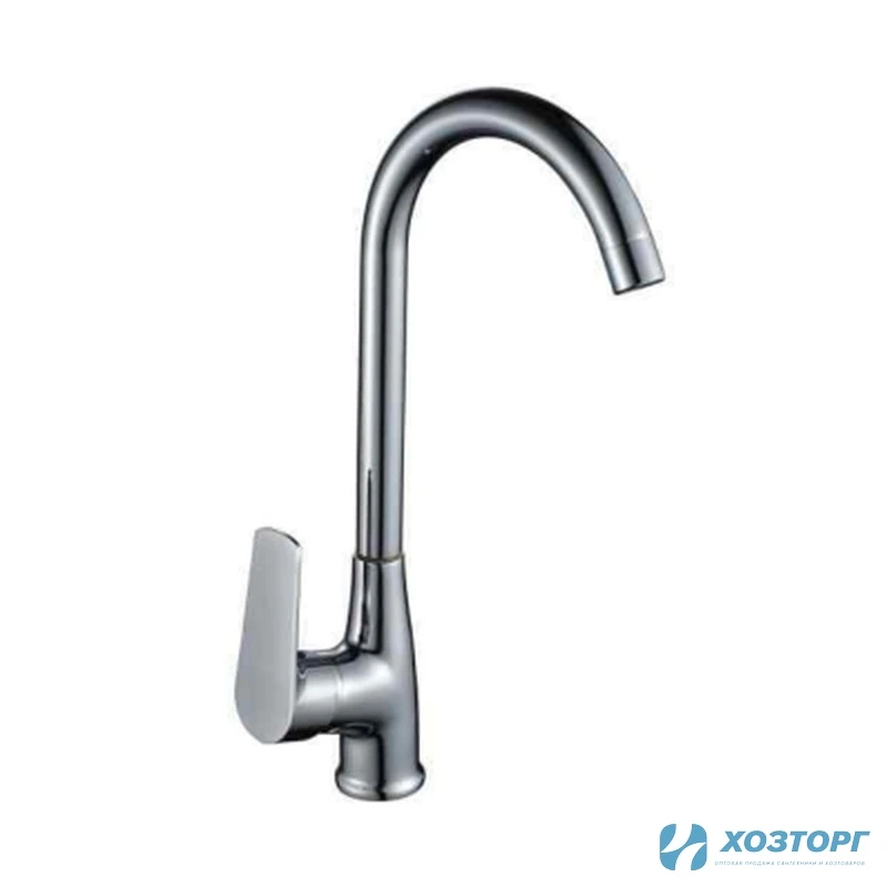 Смеситель  д/кухни DORON DС 2425-N, шаровый, хром, излив высокий, п/г (1/10)