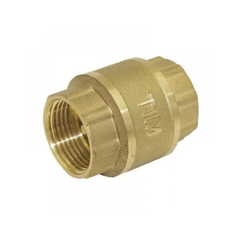 Обратный клапан латунь 1" с металлическим штоком TIM JH-1012std (1/50)