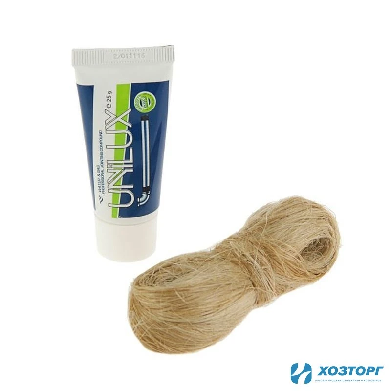 Набор сантехнический UNILUX STANDARD (лён 14г паста 25г банка), универсальная для воды и газа(1/200)