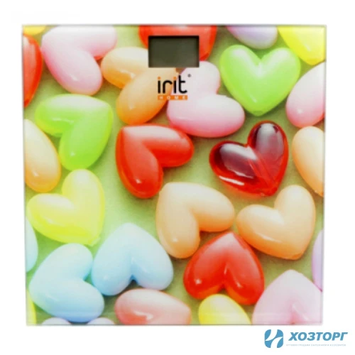 Весы напольные 180кг 26х26см/электронные/IRIT IR-7259 "Сердечки" (1/20)