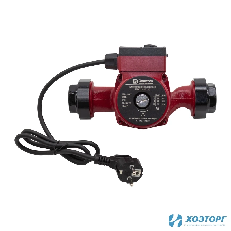 Насос циркуляционный DAMENTO UPC 32-40, 180мм, напор 4м, 72Вт, подключение 1 1/4" (1/8)