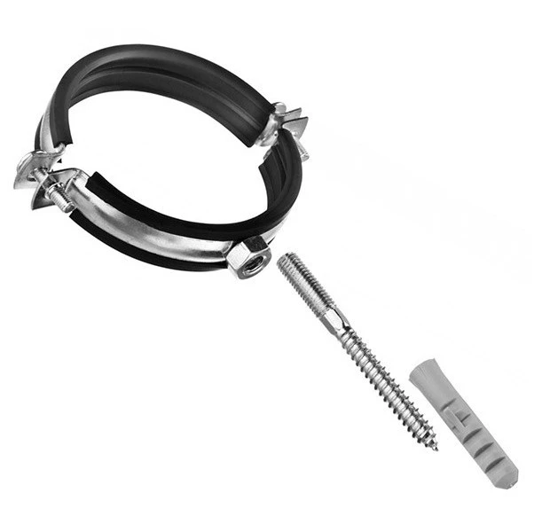 Хомут с резинкой (полный комплект) 4" (107-112)  Damento (2/80)