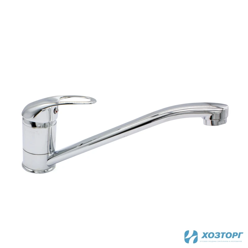 Смеситель  д/кухни DORON DС 2138-N, шаровый, хром, излив длинный нос, п/г (1/20)