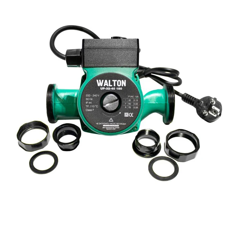  Насос циркуляционный WALTON UP 32-40, 180мм, напор 4м, 72Вт, подключение 1 1/4" с проводом (1/8/224)