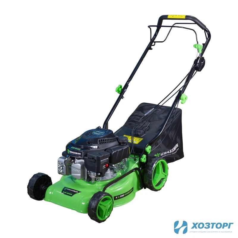 Газонокосилка бензиновая GRASSMAN PLM-4540S ,3,3кВт/4,5лс,3000об/мин,захват41см,40л,4Т/АИ-92,самоход (1/8)