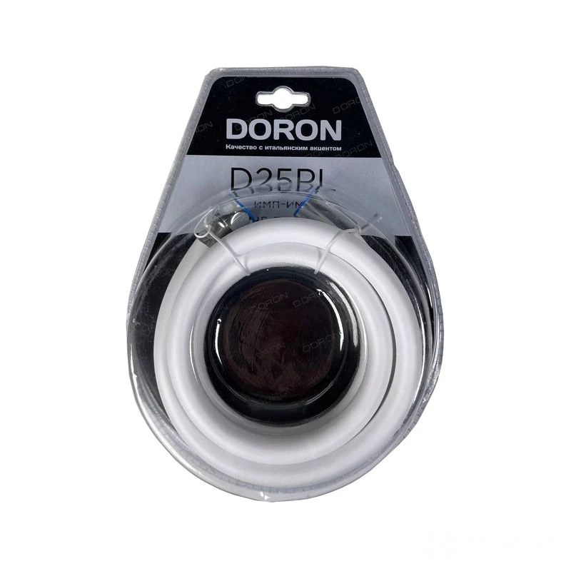 Шланг д/душа DORON D25PL, 150 см, оплетка: ПВХ белый, (имп/имп), блистер (1/50)