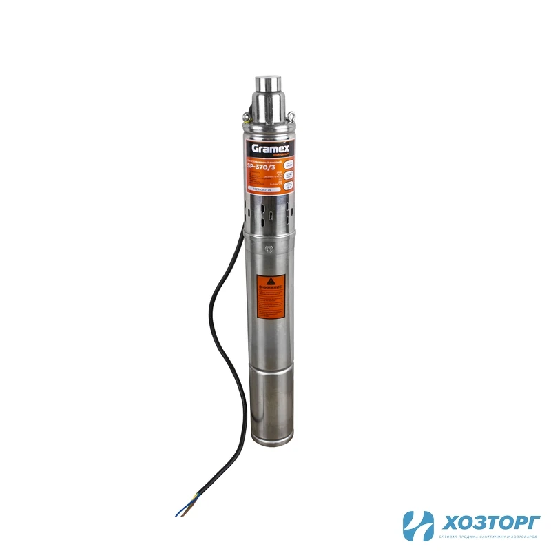 Винтовой скважинный насос  GRAMEX SP-370/3, 370Вт, ⌀75мм, напор 73м, подключение 1" кабель 1 м (1/1)