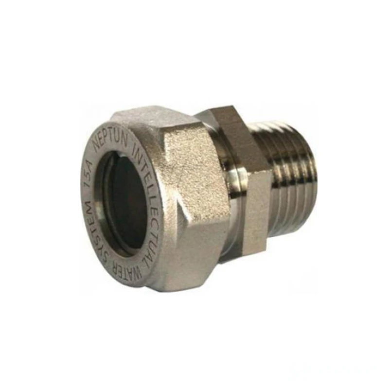 Муфта обжимная латунь (никелированная) 15*1/2" ш ZTI.611.001504N (10/130)