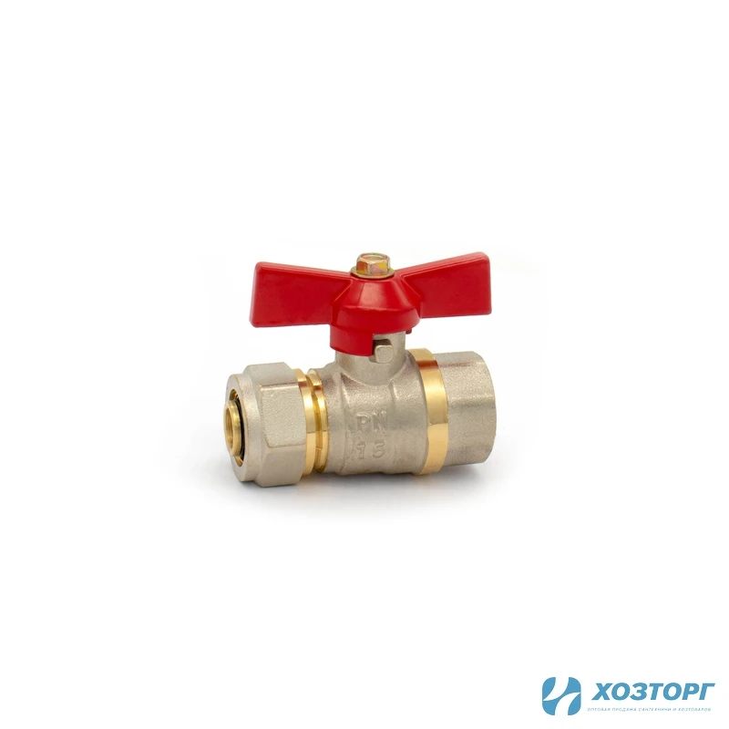 Кран шаровой д/металлопластика DORON 16х1/2" ц/г (5/200)