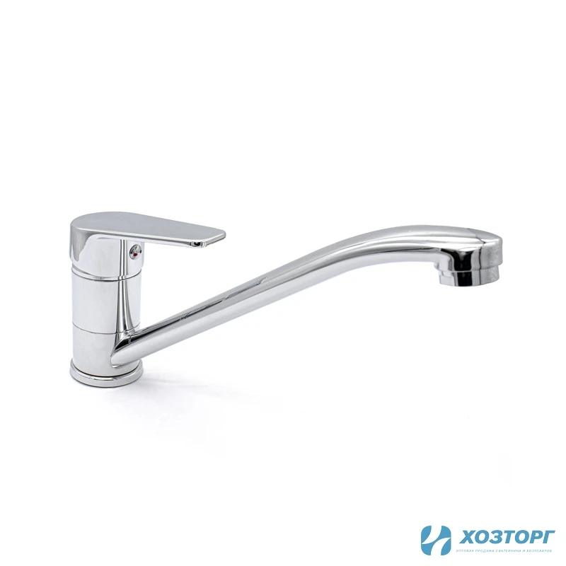 Смеситель  д/кухни Kranar KС 2122-N, шаровый, хром, излив длинный нос, п/г, без подводки (2/20)