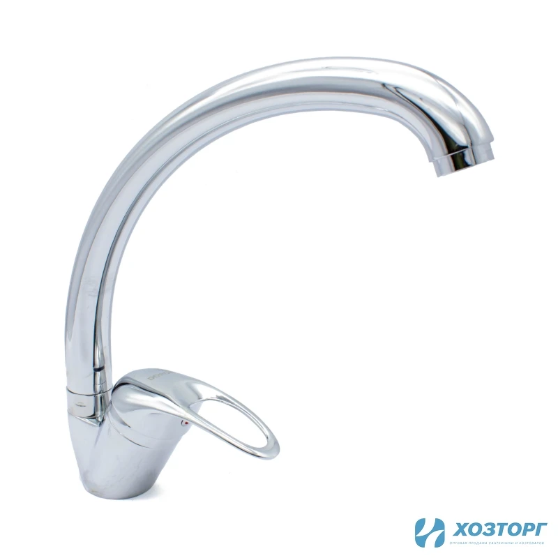 Смеситель  д/кухни DORON DС 2438-N, шаровый, хром, излив высокий, п/г (2/20)