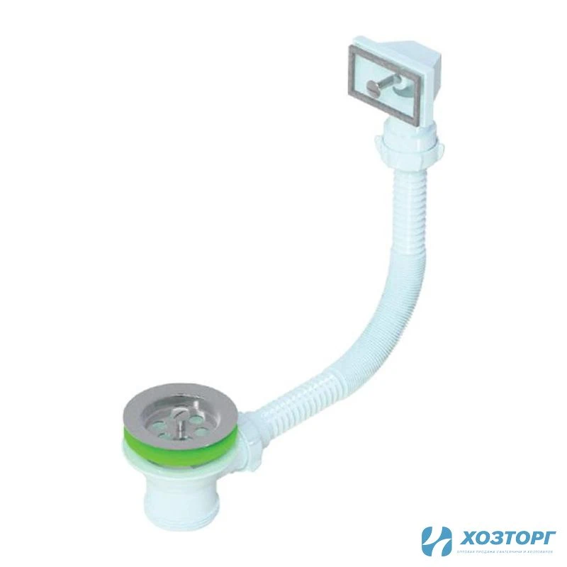 Выпуск 1 1/2", чашка Ø70мм нержавейка, болт 85мм, перелив прямоугол Akvater NSV112Р-AK (1/100)