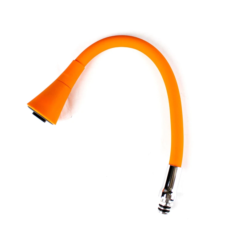   Излив для кухни, гибкий силиконовый с аэратором, оранжевый DORON D028 ORANGE (1/80)