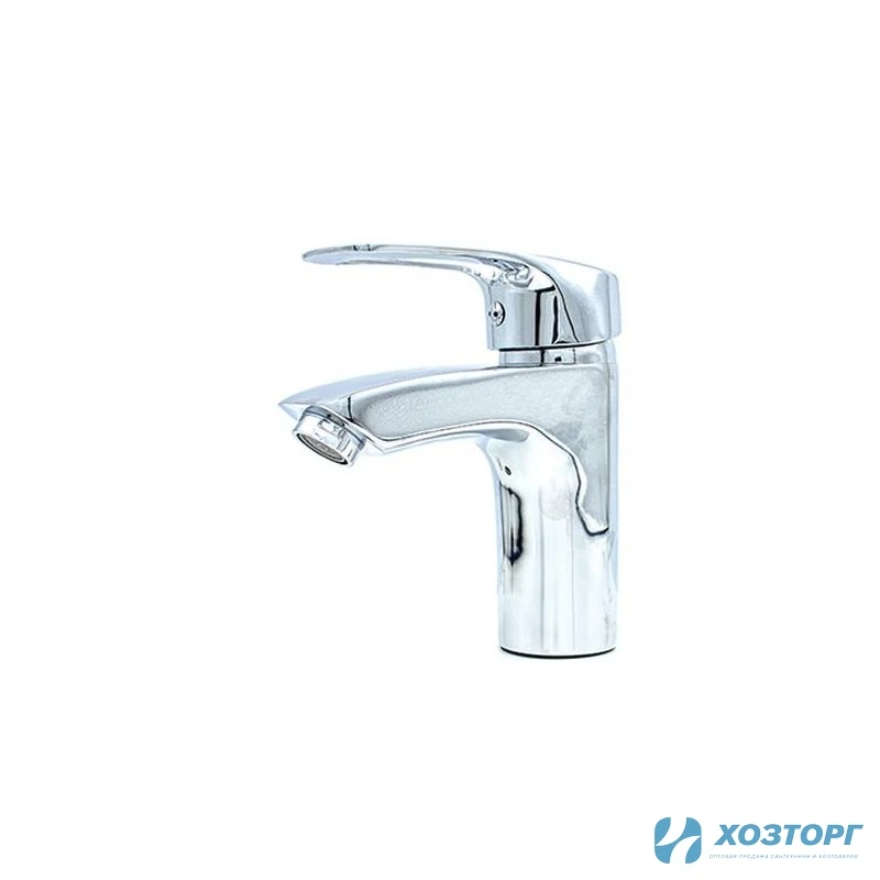 Смеситель  д/умывальника DORON DL 2321-N, шаровый, хром, излив короткий, п/г (1/10)