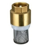 Обратный клапан латунь  1/2" с пластиковым штоком с сеточкой  Арт343 (25/250)