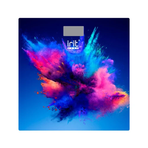 Весы напольные 180кг 26х26см/электронные/IRIT IR-7271 "Взрыв красок" (1/10)