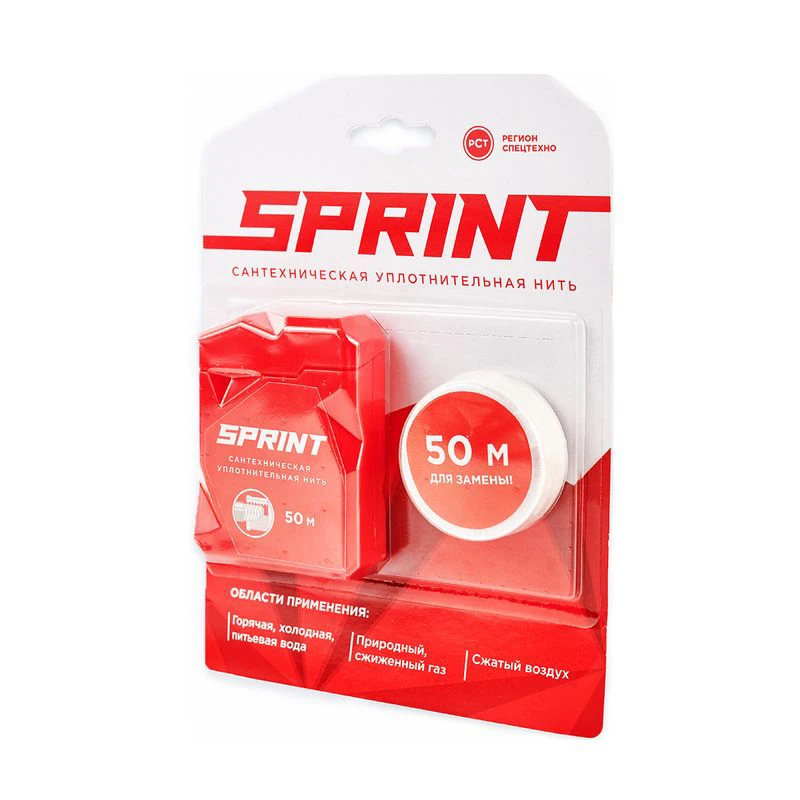 Уплотнительная нить Sprint 50м бокс+50м катушка,блистер, 61012 (1/25)