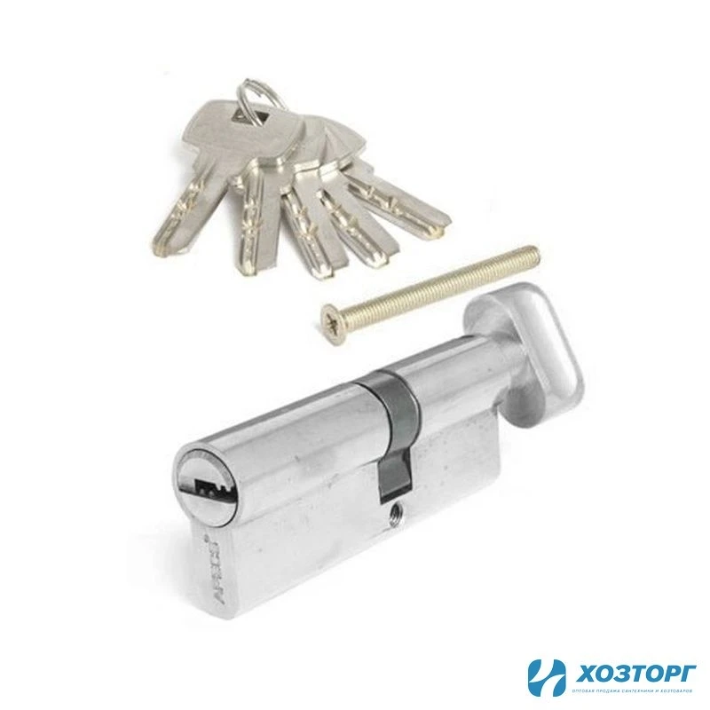 Сердцевина замка  Apecs SM-80(35C/45)-C-NI ключ-задвижка никель 00009064 (10/100)
