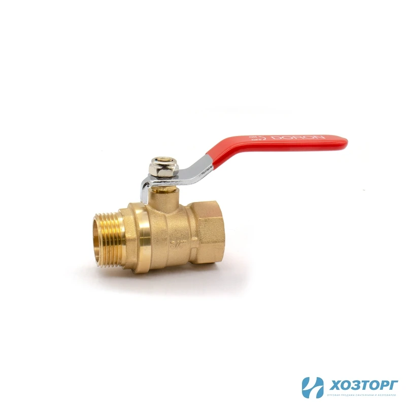 Кран шаровой DORON  1/2" В-Н ручка гайка-штуцер (10/160)
