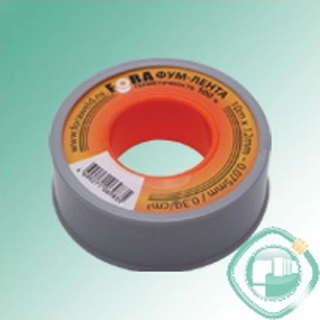 Лента Фум 12мм х10м х0,075мм FORA 006140101 (10/1 000)