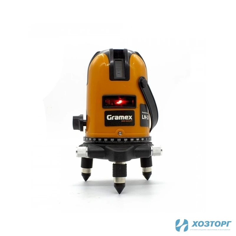 Уровень лазерный  2 линии красные, кейс, самовыр. 3-5 сек GRAMEX LN-2R (1/10)