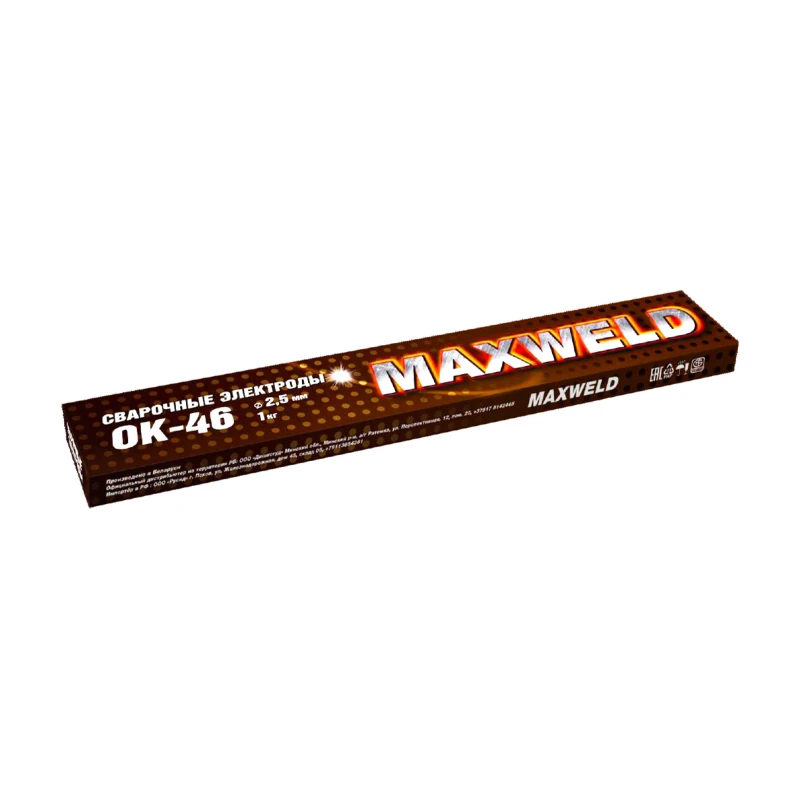 Электроды ОК-46 TM MAXWELD д 2,5 мм - 1 кг (1/10)