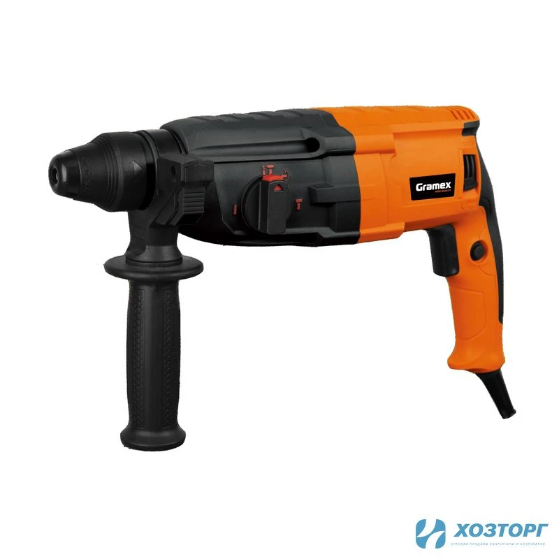 Перфоратор электрический Gramex HRH-800 (800Вт,0-1300об/мин,0-5800уд/мин,3,2Дж,3 реж,SDS+) Картон (1/5)