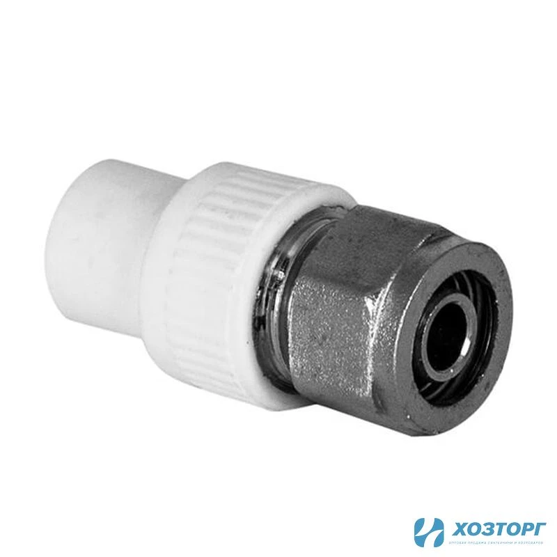 Штуцер для труб pex, pex-al-pex, pert, 20*16 ТВ белый 030021302 (50/300)