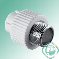 Муфта комбинированная нар.рез. 32х1" R-ТВ белая 030023609 (10/80)