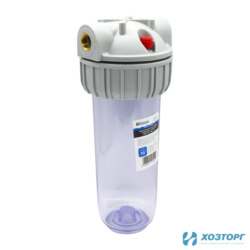 Фильтр магистральный Damento 10"SL с прозрач. корп. из трех частей  1/2" (1/12)