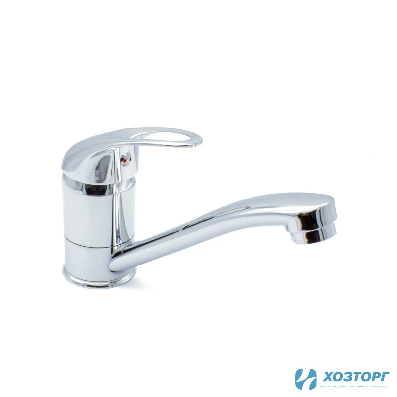 Смеситель  д/кухни DORON DС 2238, шаровый, хром, излив средний нос, п/ш (2/20)