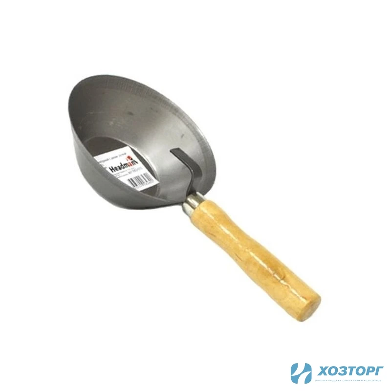Ковш штукатурный 50х115х95мм с деревянной ручкой 683-011 (5/40)