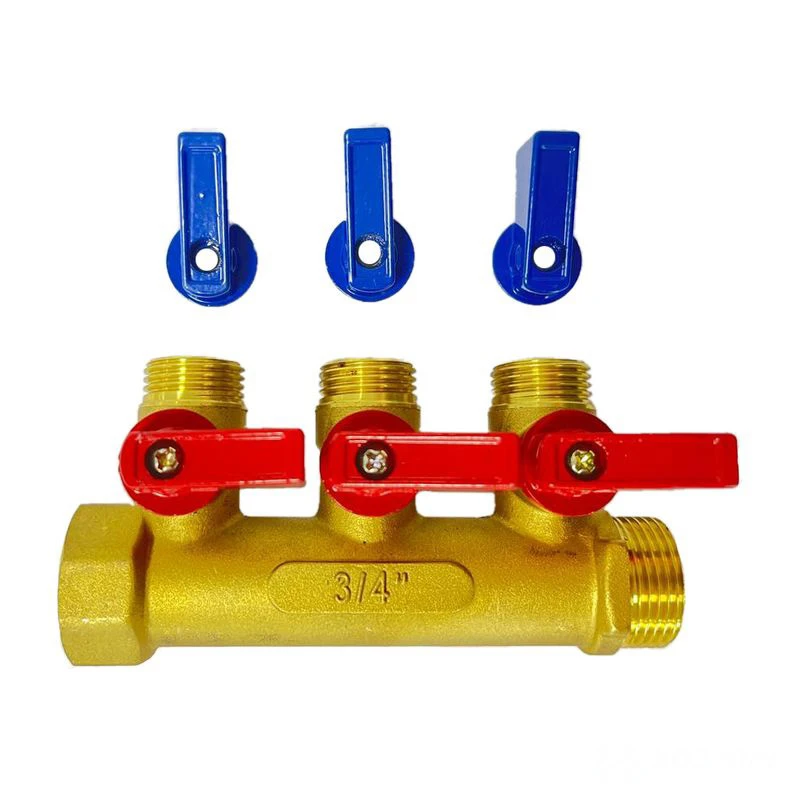  Коллектор с кранами 3/4"x1/2" на 3 выхода Damento Clima (1/40)