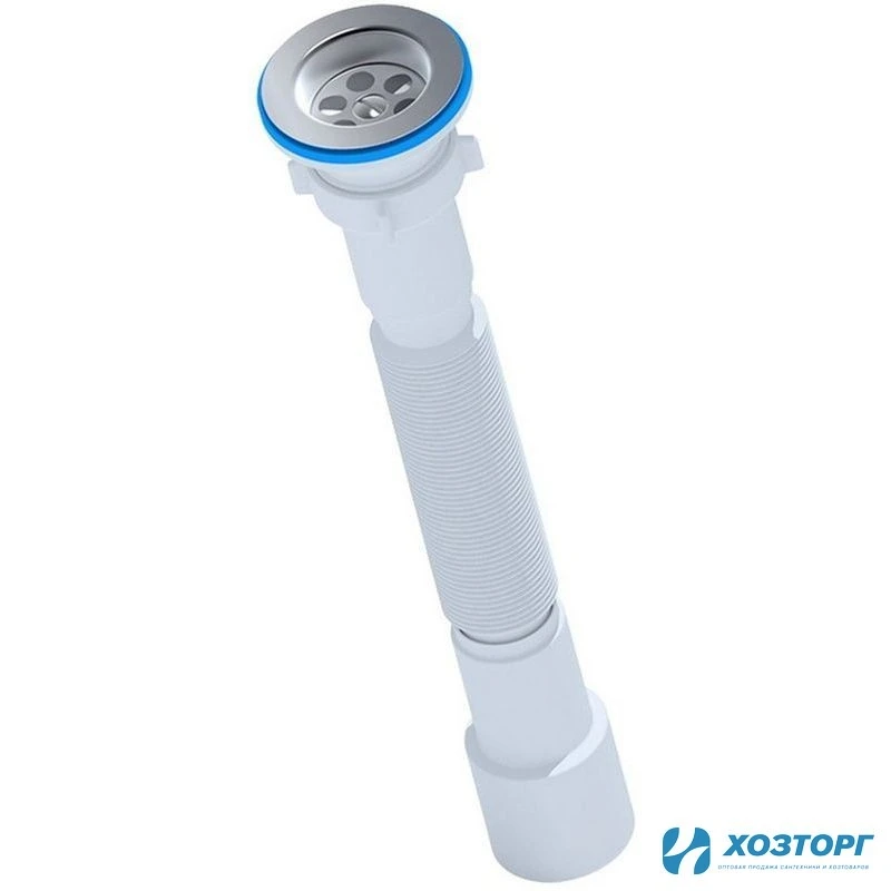 Сифон гофрированный 1 1/2" чашка Ø70мм, выпуск Ø40/50мм АНИ G106 (1/60)