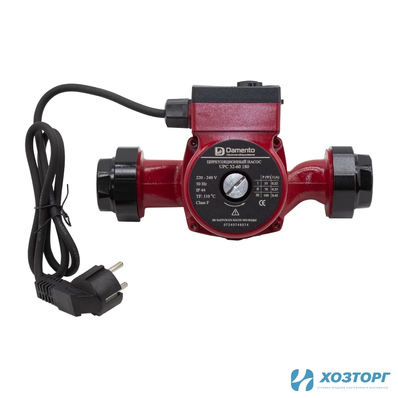 Насос циркуляционный DAMENTO UPC 32-60, 180мм, напор 6м, 100Вт, подключение 1 1/4" (8/224)