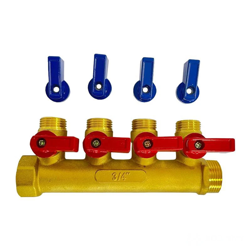  Коллектор с кранами 3/4"x1/2" на 4 выхода Damento Clima (1/30)