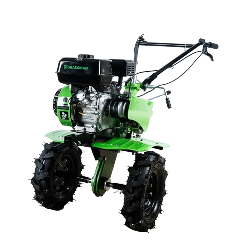 Мотоблок бензиновый GRASSMAN GB 7000 ,колеса в комплекте 4*8 ,65кг,7 лс, (2+1), бенз , фрезы 24 мм ,РУЛЬ В КОРОБЕ (1/4)