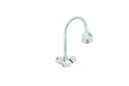 Смеситель д/к DORON D6920 керамика, хром, излив гофрированный гусак, п/г (1/10)