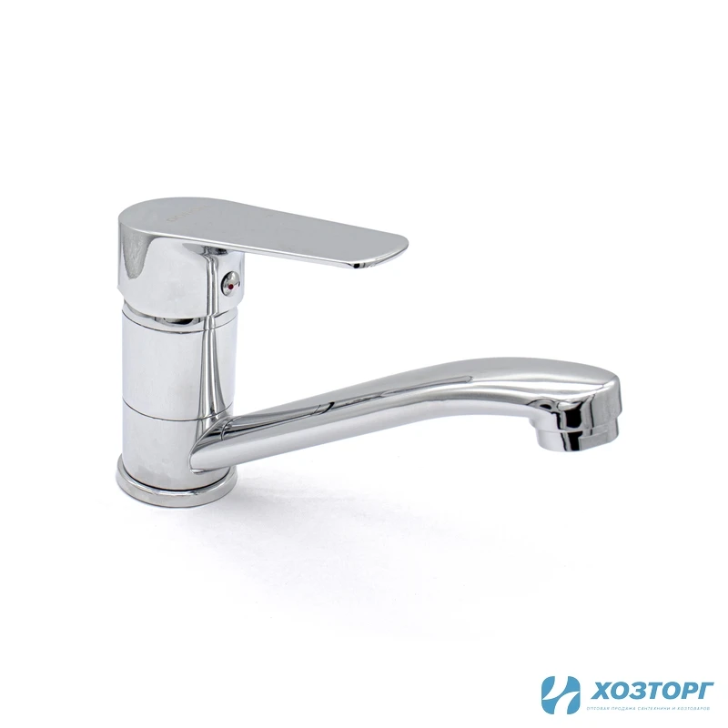 Смеситель  д/кухни DORON DС 2225-N, шаровый, хром, излив средний нос, п/г (2/20)