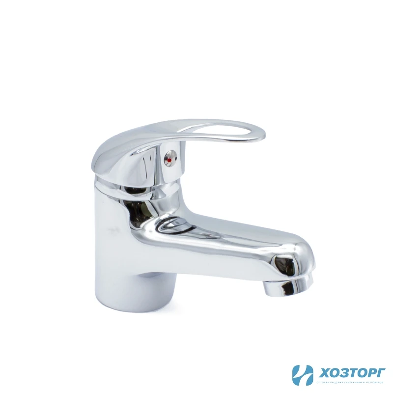 Смеситель  д/умывальника DORON DL 2338, шаровый, хром, излив короткий, п/ш (1/10)