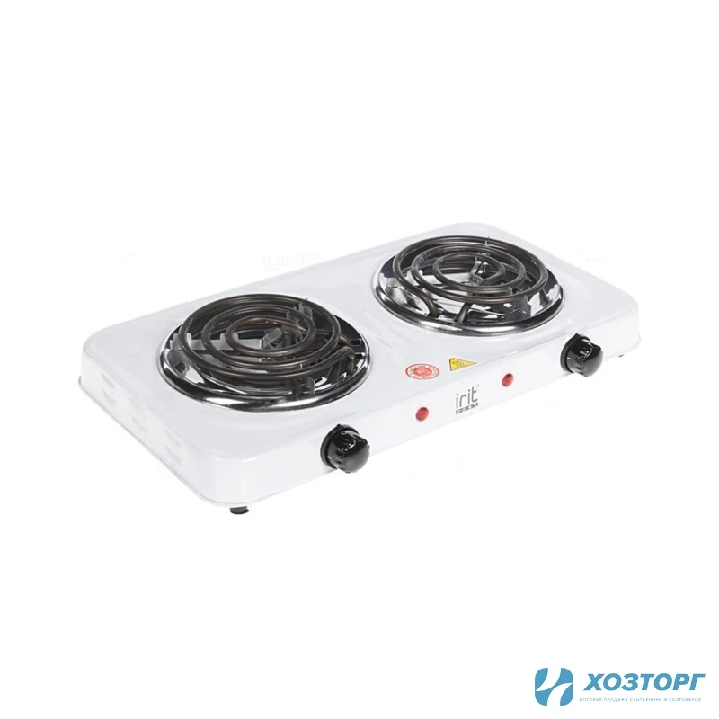 Эл.плита  спираль двухконф., белая, 1000Вт/IRIT IR-8120 (1/6)