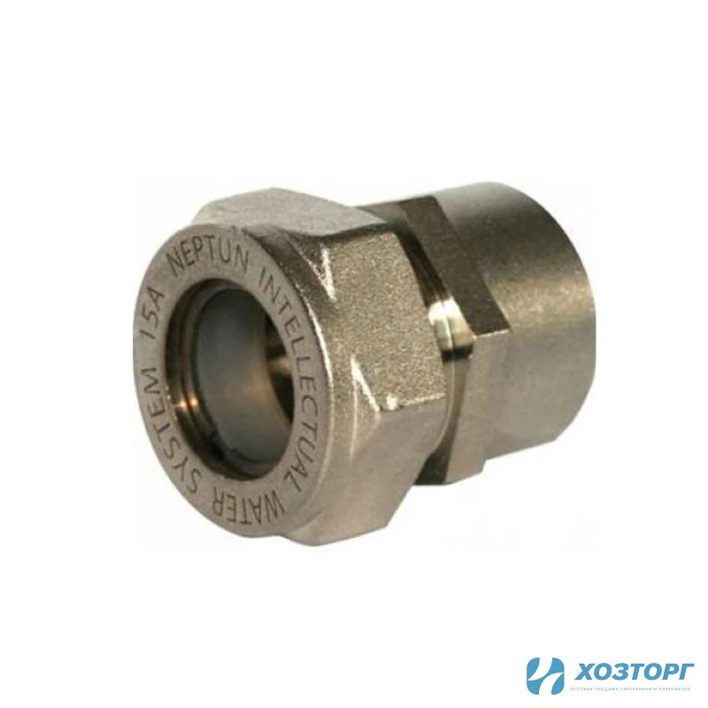 Муфта обжимная латунь (никелированная) 20*1/2" г ZTI.612.002004N (10/80)