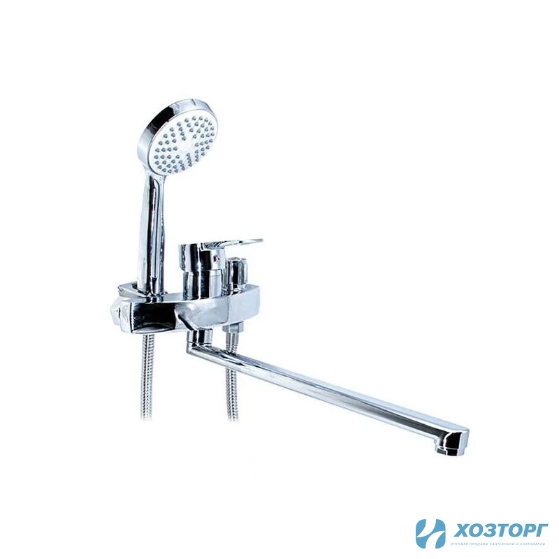 Смеситель  д/ванны DORON DВ 2622-35L, шаровый, хром, излив 350 мм, лейка 1 режим (1/10)