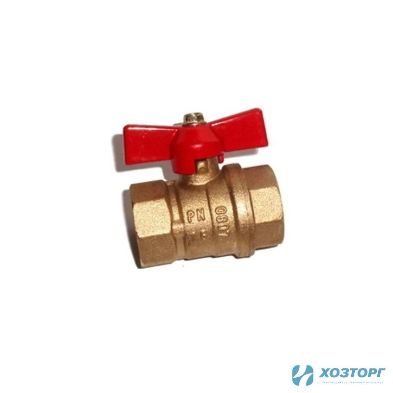 Кран шаровой STT  1/2 В-В бабочка гайка-гайка 123 АС (20/200)