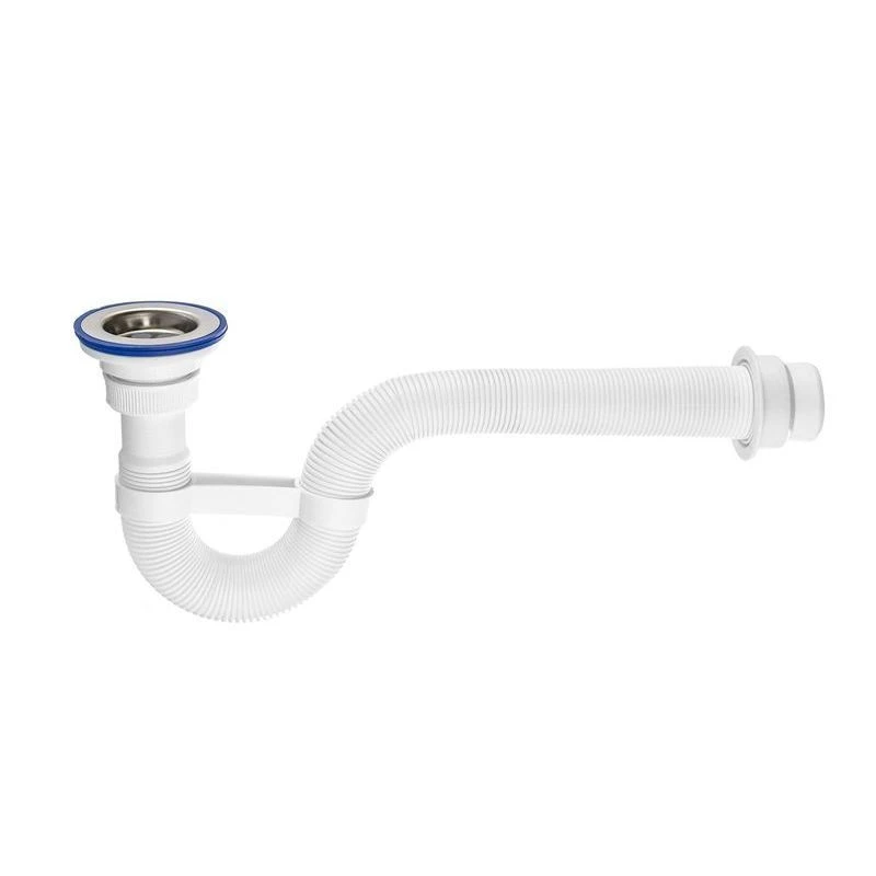 Сифон гофрированный 1 1/4" чашка Ø70мм, отвод ДСМА, выпуск Ø40/50мм VIR 30980317 (1/30)