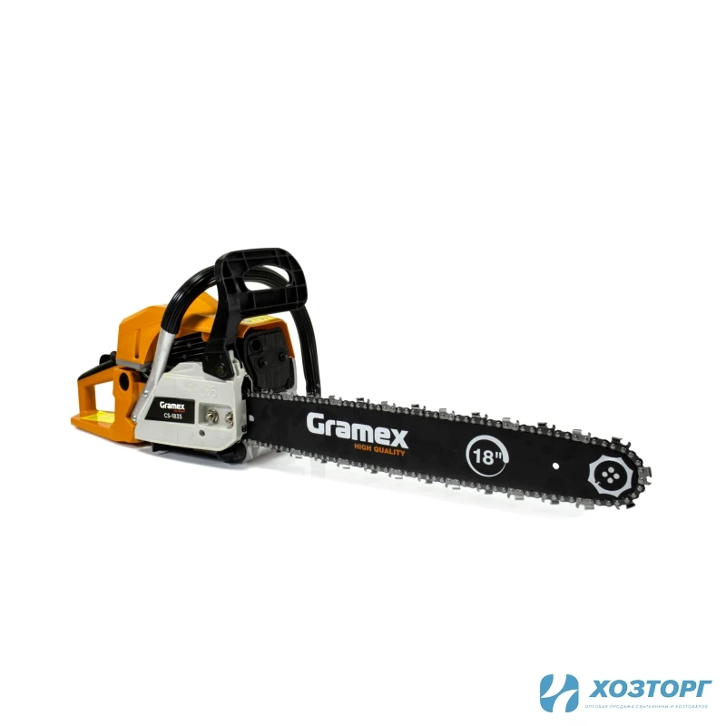 Пила бензиновая цепная GRAMEX CS-1835 2,5кВт/3,5л.с,шины18"/45cм 0,325",1,3мм-72зв (2/42)