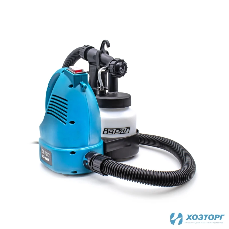 Краскопульт электрический  ВАРЯГ КЭ-800 (1200 мл/мин, 800 Вт, 140 атм, 0,8 л) (1/4)