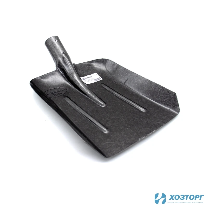 Лопата совковая с ребрами жесткости ПОЛЕСАД П- 512  рельсовая сталь ,  (продажа только кратно упаковке) (12/12)