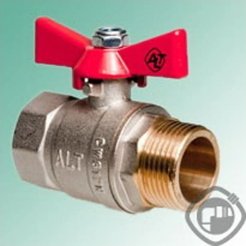 Кран шаровой ALT-Z 1" В-Н бабочка гайка-штуцер 403 (014010403) (8/64)