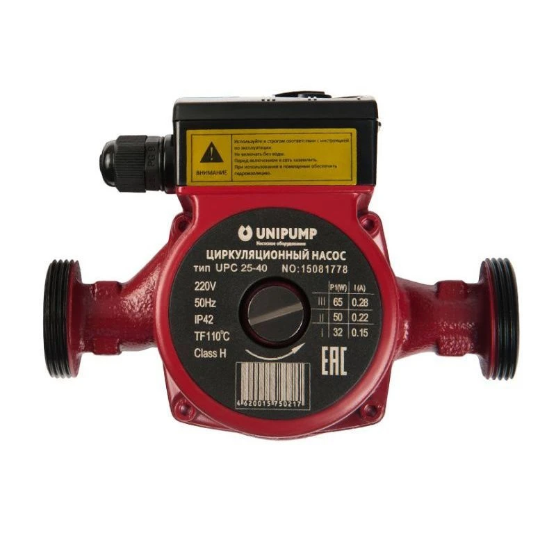 Насос циркуляционный UNIPUMP UPС 25-60, 180мм, напор 6м, 100Вт, подключение 1", 50058 (1/8)